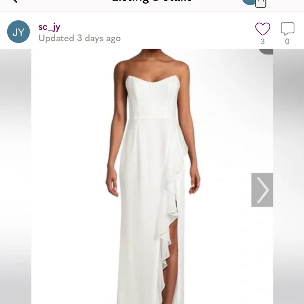 Katie May White Strapless Dress